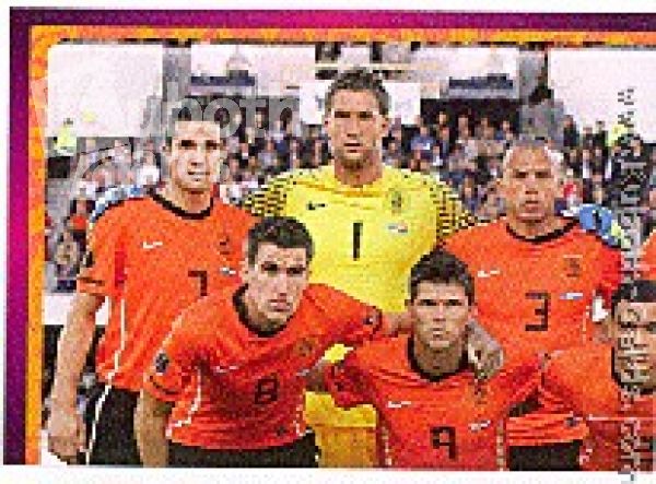 Fussball 2012 Panini EM - No 167 - Mannschaftsbild Niederlande