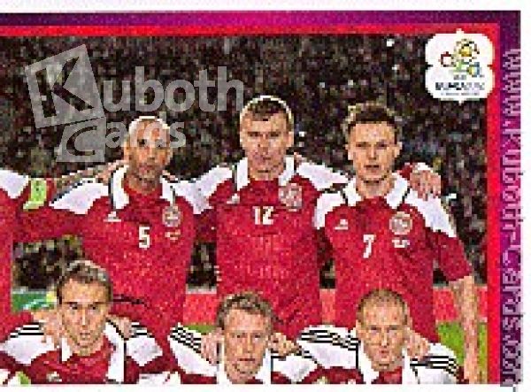 Fussball 2012 Panini EM - No 197 - Mannschaftsbild Dänemark