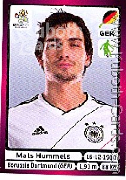 Fussball 2012 Panini EM - No 235 - Mats Hummels
