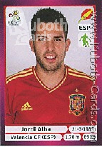 Fussball 2012 Panini EM - No 293 - Jordi Alba