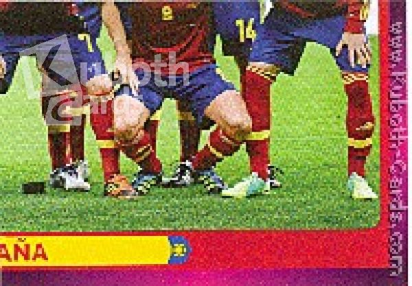 Fussball 2012 Panini EM - No 286 - Mannschaftsbild Spanien
