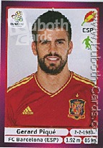Fussball 2012 Panini EM - No 290 - Gerard Piqué