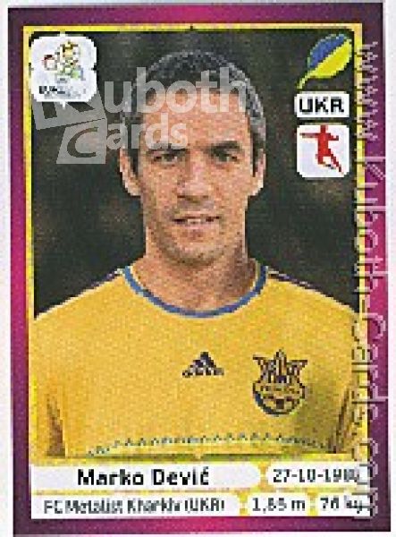 Fussball 2012 Panini EM - No 417 - Marko Devic