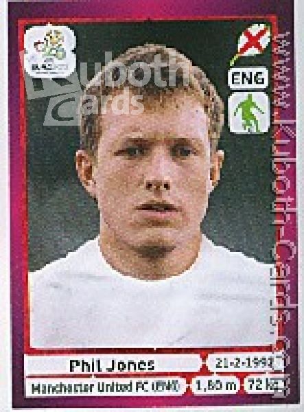 Fussball 2012 Panini EM - No 497 - Phil Jones