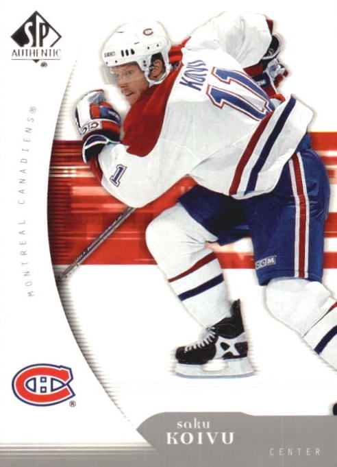 NHL 2005-06 SP Authentic - No 52 - Saku Koivu