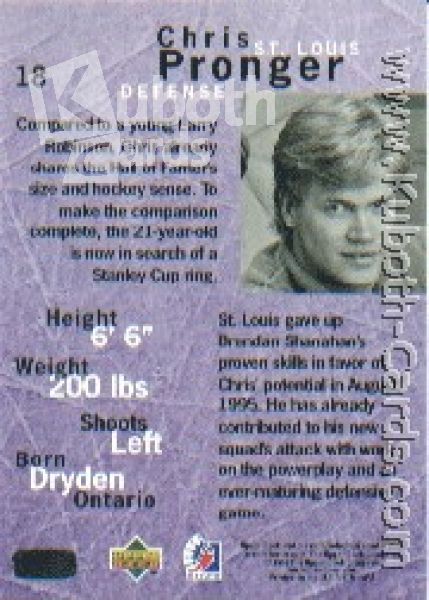 NHL 1995 / 96 Be A Player - No 18 - Chris Pronger