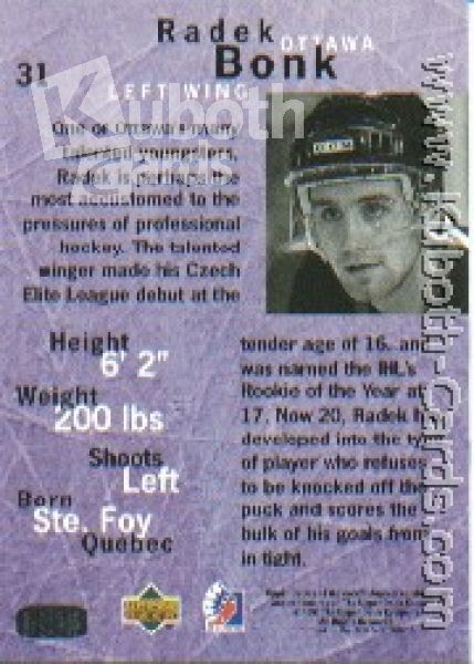 NHL 1995/96 Be A Player - No. 31 - Radek Bonk