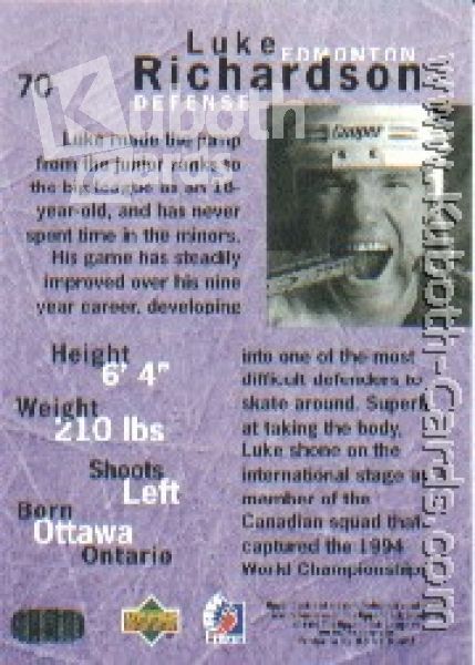 NHL 1995/96 Be A Player - No 70 - Luke Richardson