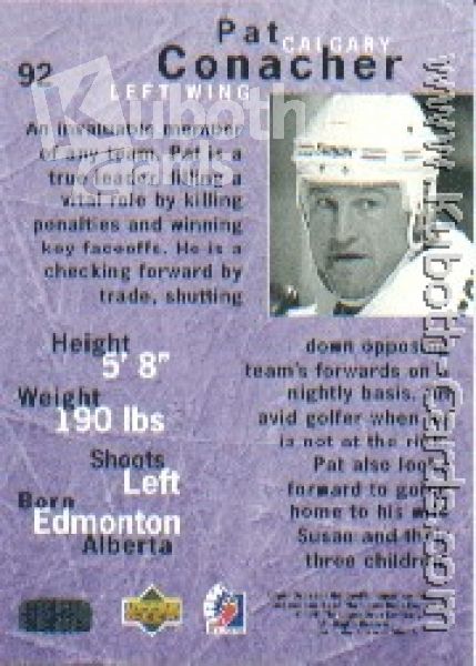 NHL 1995 / 96 Be A Player - No 92 - Pat Conacher