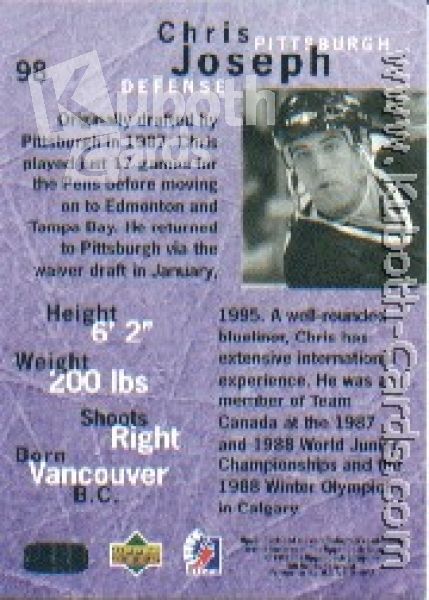 NHL 1995/96 Be A Player - No 98 - Chris Joseph