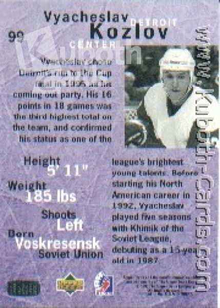 NHL 1995/96 Be A Player - No 99 - Vyacheslav Kozlov