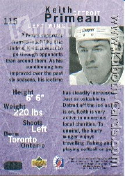 NHL 1995 / 96 Be A Player - No 115 - Keith Primeau