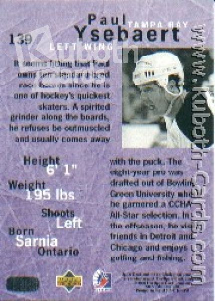 NHL 1995 / 96 Be A Player - No 139 - Paul Ysebaert