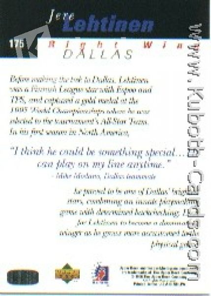 NHL 1995/96 Be A Player - No 175 - Jere Lehtinen