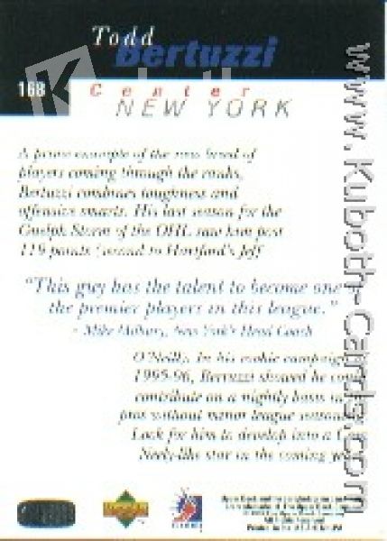 NHL 1995/96 Be A Player - No. 168 - Todd Bertuzzi