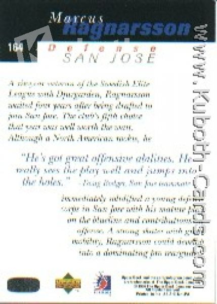 NHL 1995/96 Be A Player - No 164 - Marcus Ragnarsson