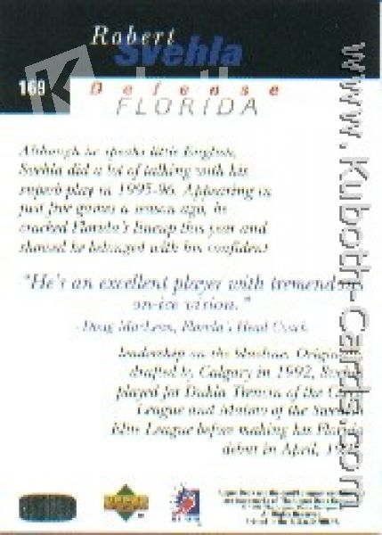 NHL 1995/96 Be A Player - No 169 - Robert Svehla