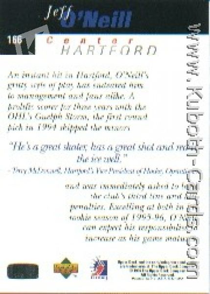 NHL 1995/96 Be A Player - No 166 - Jeff O'Neill