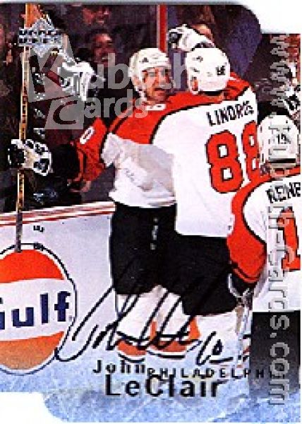NHL 1995 / 96 Be A Player Autographs Die Cut - No S130 - John LeClair
