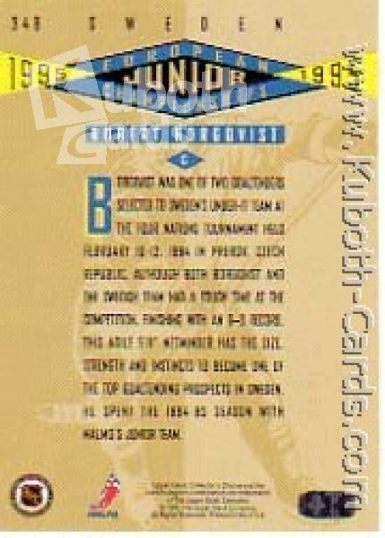 NHL 1995/96 Collector's Choice - No 348 - Robert Borgqvist
