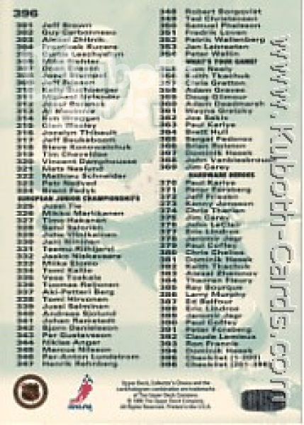 NHL 1995/96 Collector's Choice Players Club - No. 396