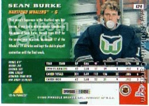NHL 1995/96 Pinnacle - No 124 - Sean Burke