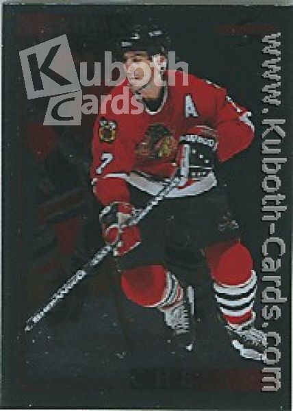 NHL 1995 / 96 Score Black Ice - No 3 - Chris Chelios