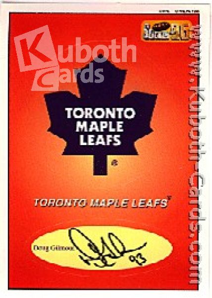 NHL 1995 / 96 Imperial Stickers - No 116 - Toronto Maple Leafs