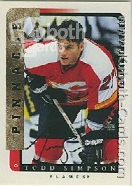 NHL 1996 / 97 Be A Player Autographs - No 105 - Todd Simpson