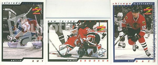NHL 1996 / 97 Score Samples - kompletter Satz - 8 Cards