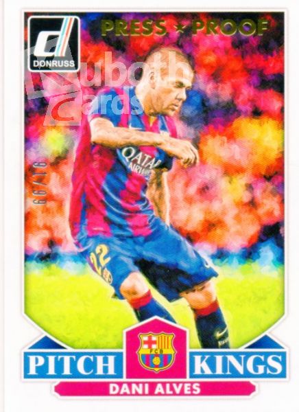 Fus 2015-16 Donruss Pitch Kings Press Proof Gold - No 4 - Dani Alves