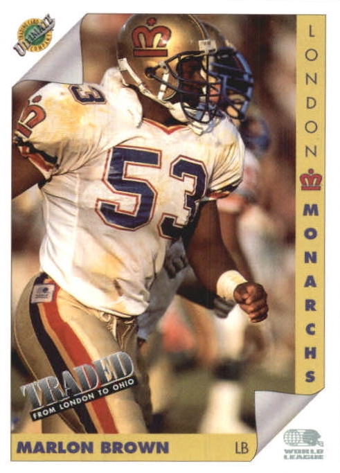 NFL 1992 Ultimate WLAF - No 60 - Marlon Brown