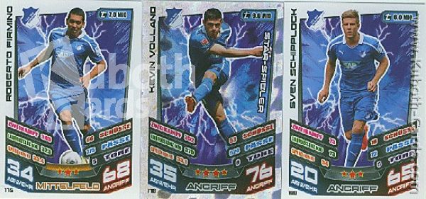 Soccer 2013-14 Topps Match Attax - No 163 - 180 - Hoffenheim