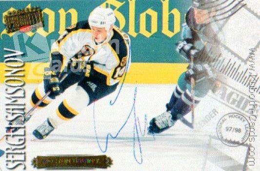 NHL 1997 / 98 Donruss Priority Postcard - No 17 - Sergei Samsonov