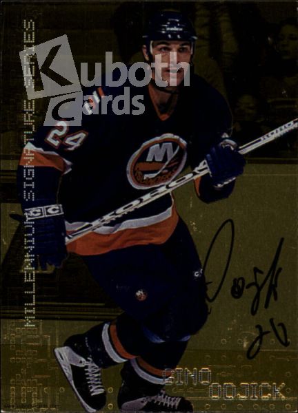 NHL 1999-00 BAP Millennium Autographs Gold - No 154 - Gino Odjick