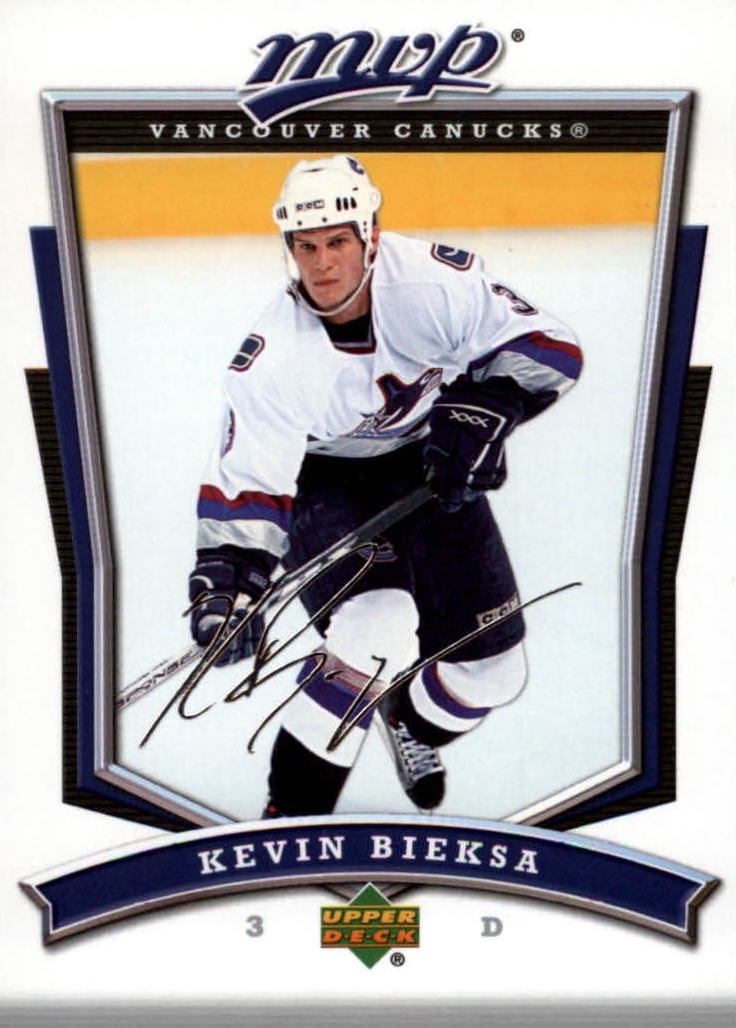 NHL 2007-08 Upper Deck MVP - No 68 - Kevin Bieksa
