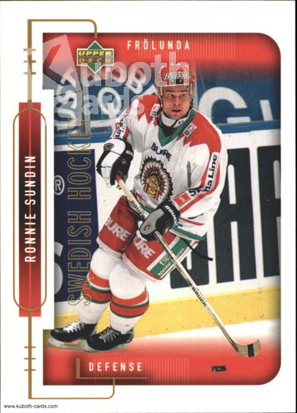 NHL 1999-00 Swedish Upper Deck - No 72 - Ronnie Sundin