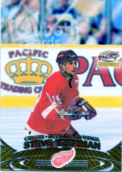 NHL 1997 / 98 Pacific Invincible Off the Glass - No 9 - Steve Yzerman