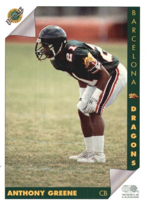 NFL 1992 Ultimate WLAF - No 6 - Anthony Greene