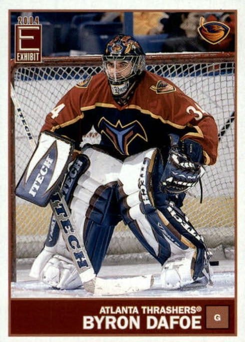 NHL 2003-04 Pacific Exhibit - No 8 - Byron Dafoe