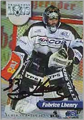 DEL 1998 / 99 No 138 - Fabrice Lhenry - Bronze card - Autograph