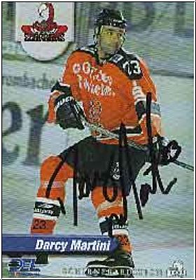 DEL 1998 / 99 No 187 - Darcy Martini - Bronze card - Autograph