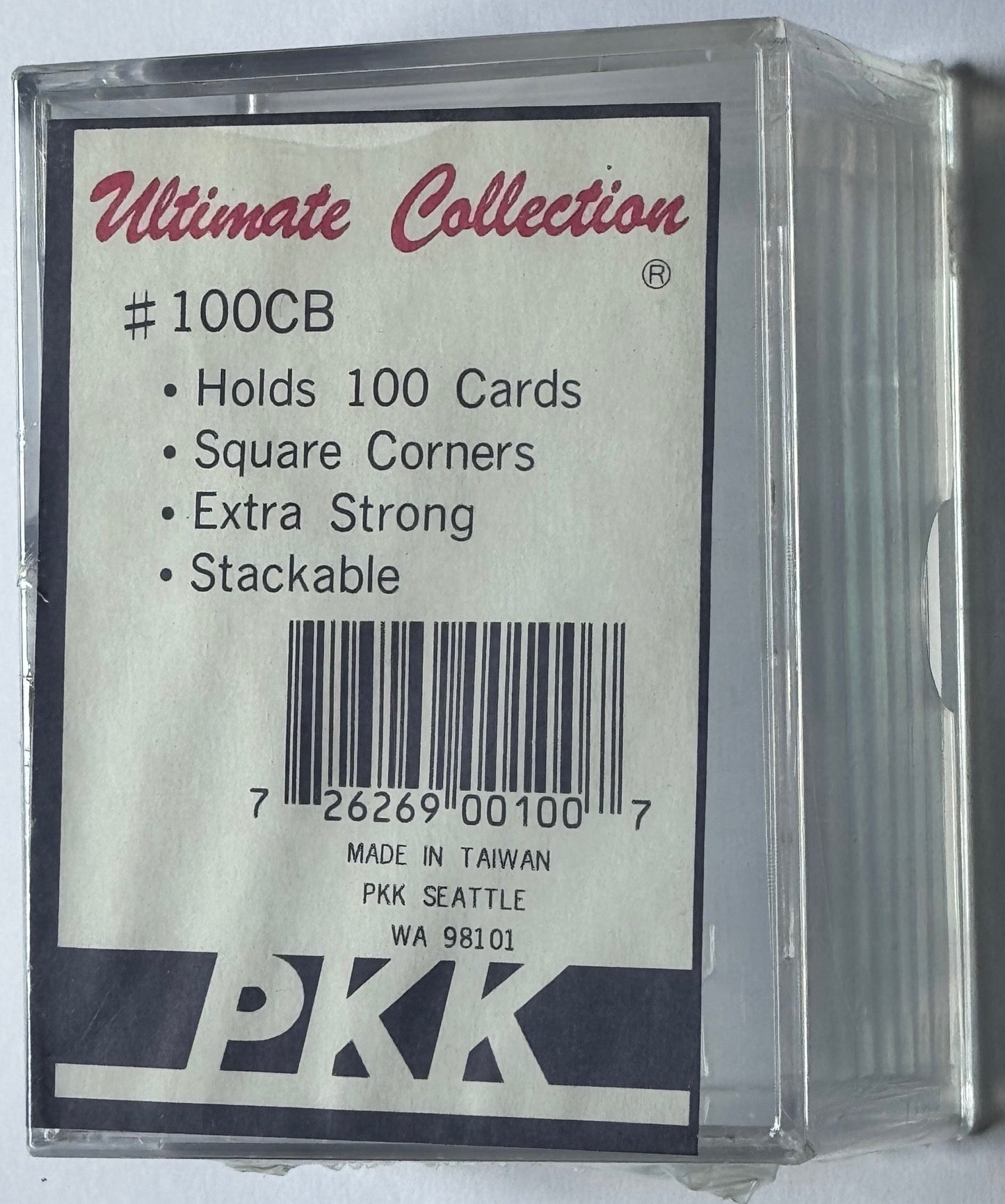 Plastikbox für 100 Karten - 2-teilig - zusammensteckbar