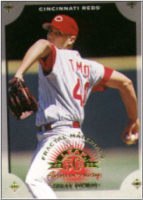 MLB 1998 Leaf Fractal Materials Samples - No 17 - Brett Tomko