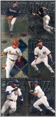MLB 1999 Metal Universe - No NN0 - Sample Sheet - Alex Rodriguez, Albert Belle, J.D. Drew, Derek Jeter, Sammy Sosa, Mike Piazza