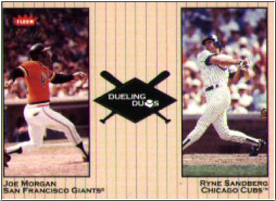MLB 2002 Greats of the Game Dueling Duos - No 14 of 29 - Joe Morgan / Ryne Sandberg