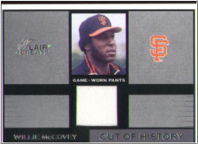 MLB 2003 Flair Greats Cut of History Game Used - No 14 - Willie McCovey