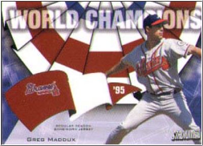 MLB 2002 Stadium Club World Champion Relics - No WC-GM - Greg Maddux