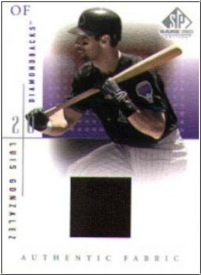 MLB 2001 SP Game Used Edition Authentic Fabric - No LG - Luis Gonzalez