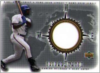 MLB 2002 Upper Deck Global Swatch Game Jersey - No CS-CD - Carlos Delgado